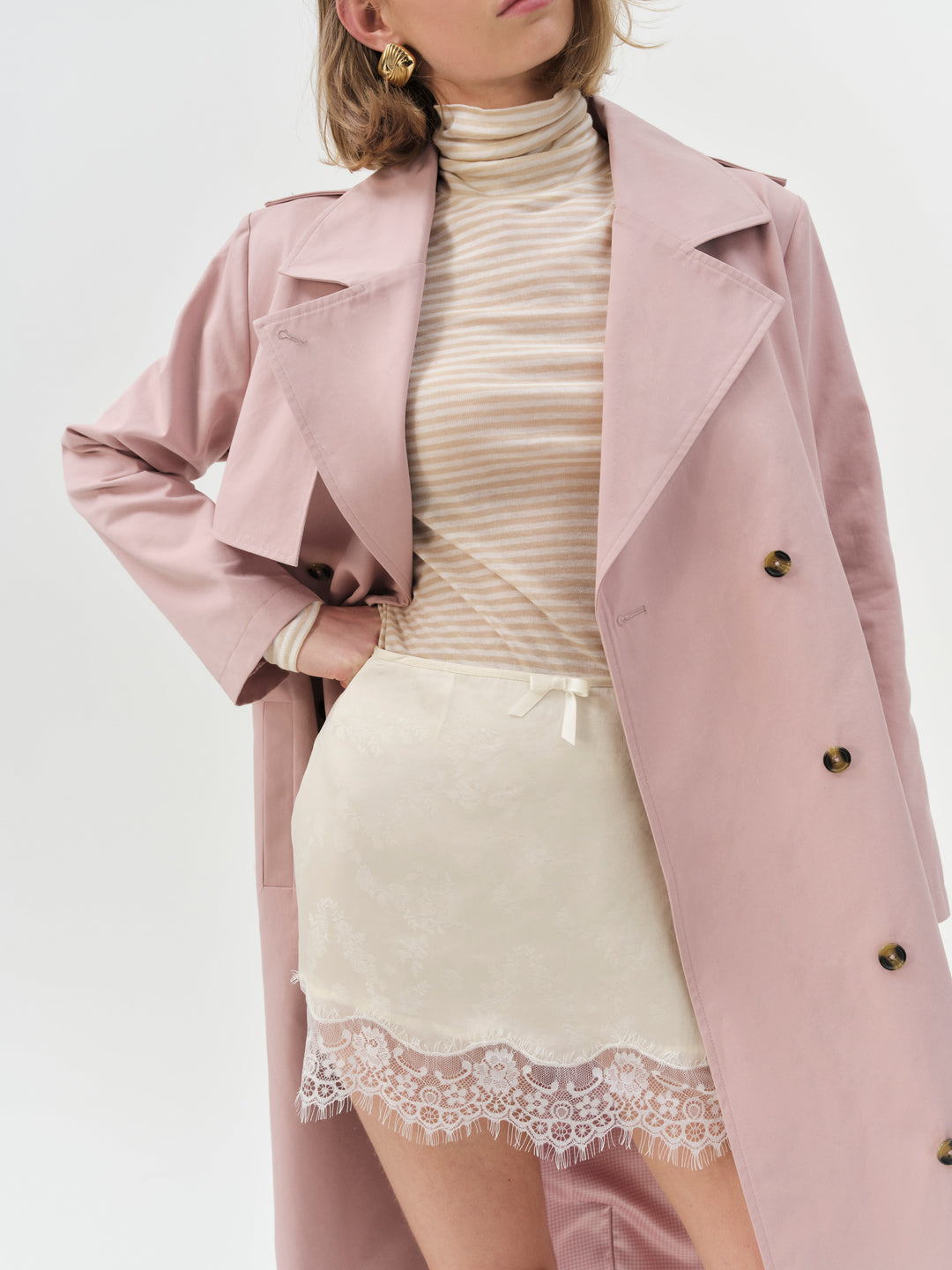 Women Reese Trench Coat - Mauve