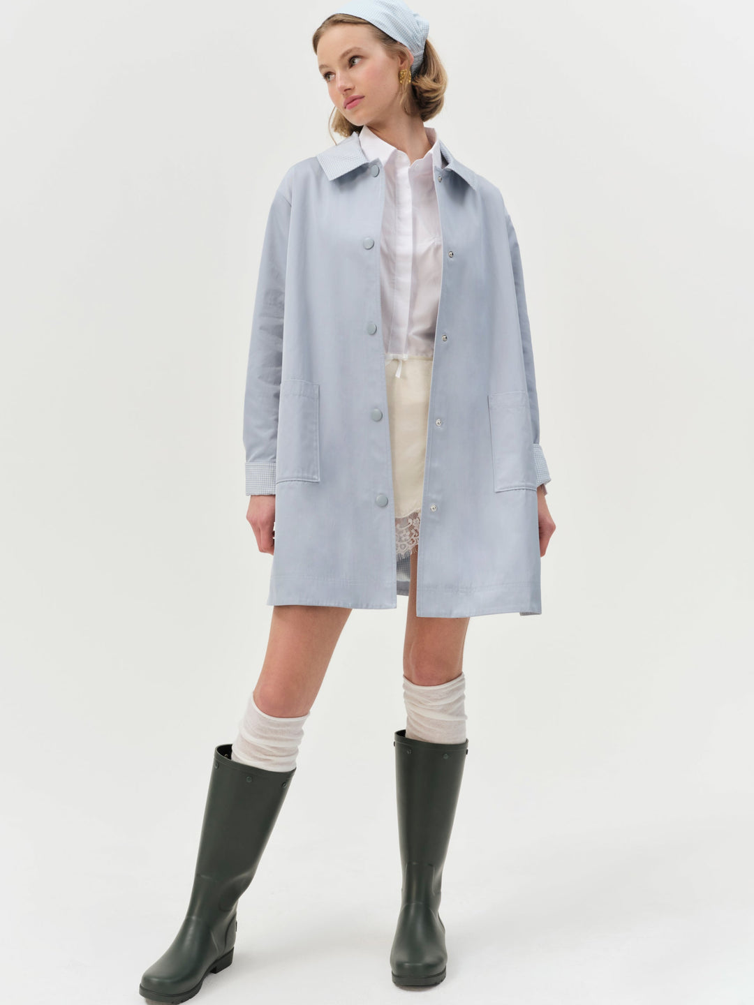 Women Leslie Button-Up Jacket - Blue