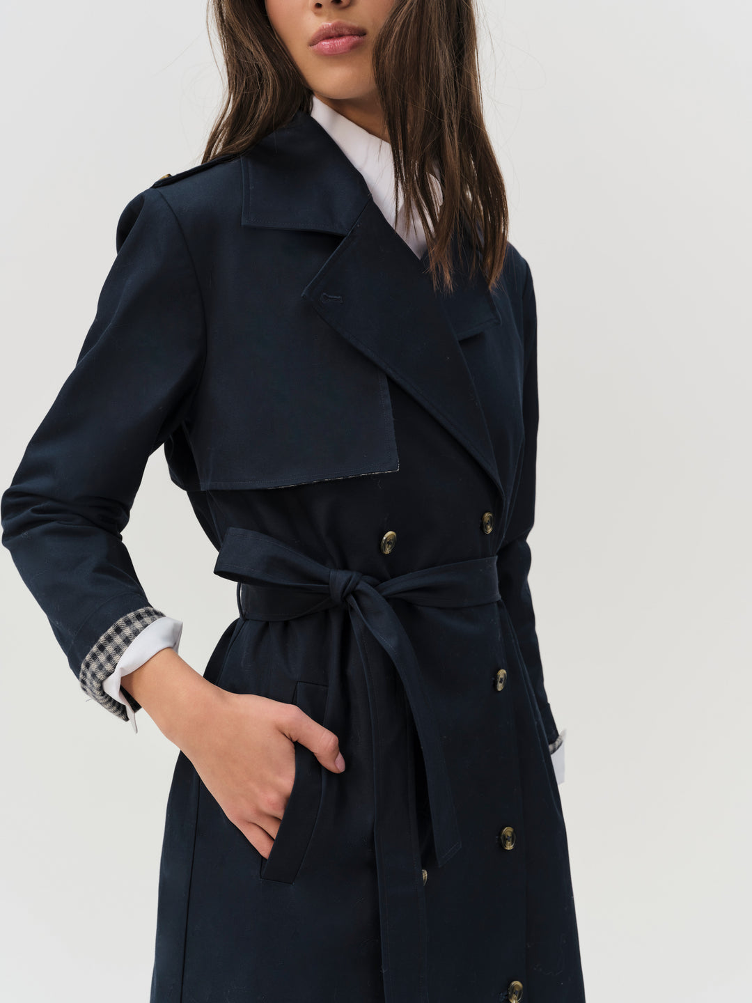 Women Reese Trench Coat - Navy