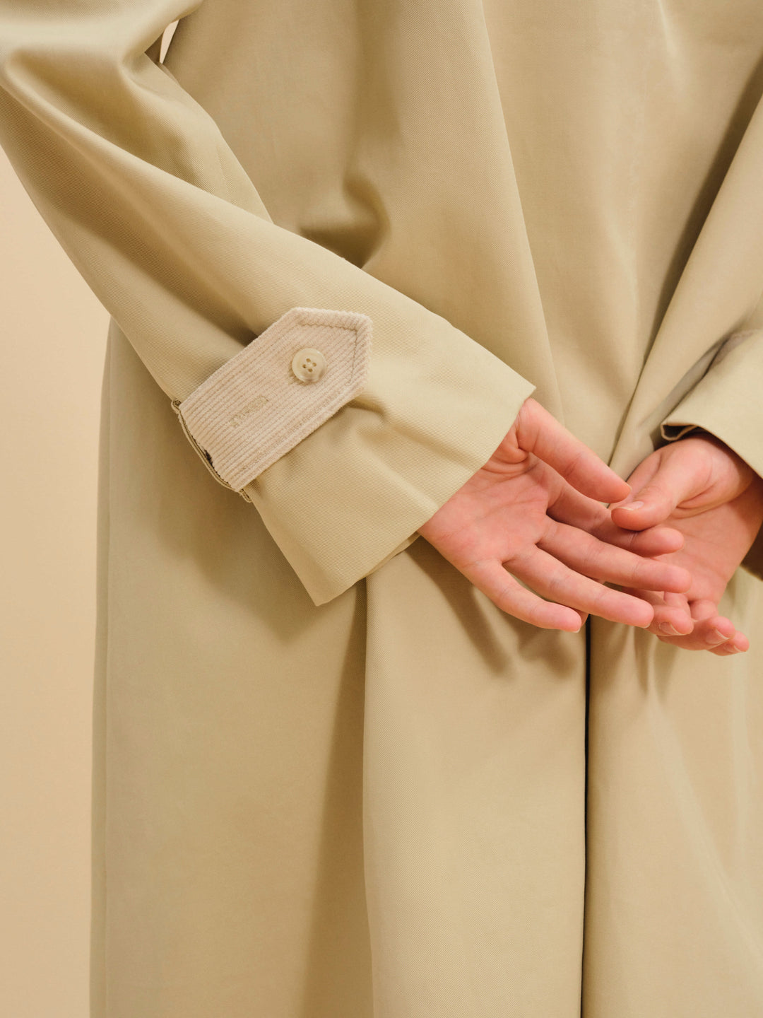 Women Gabardine Trench Coat - CAMEL