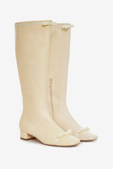 Women Claudine Cap Toe Boot - Cream