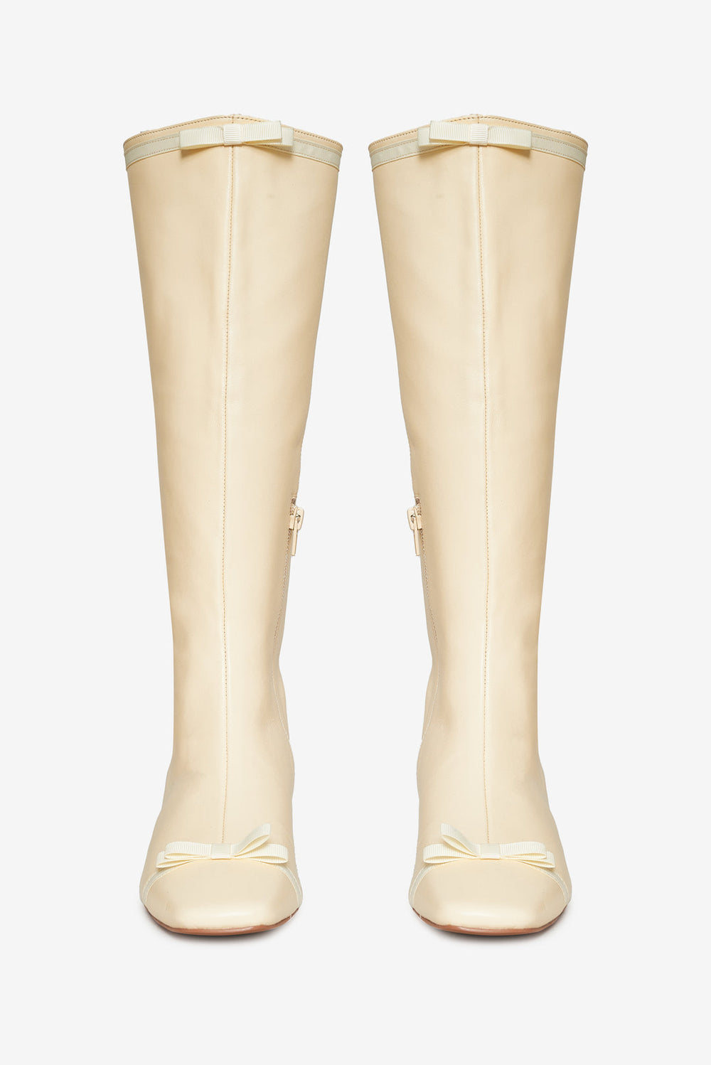 Women Claudine Cap Toe Boot - Cream