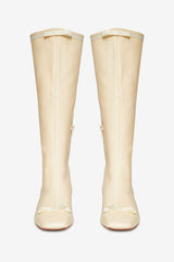 Women Claudine Cap Toe Boot - Cream