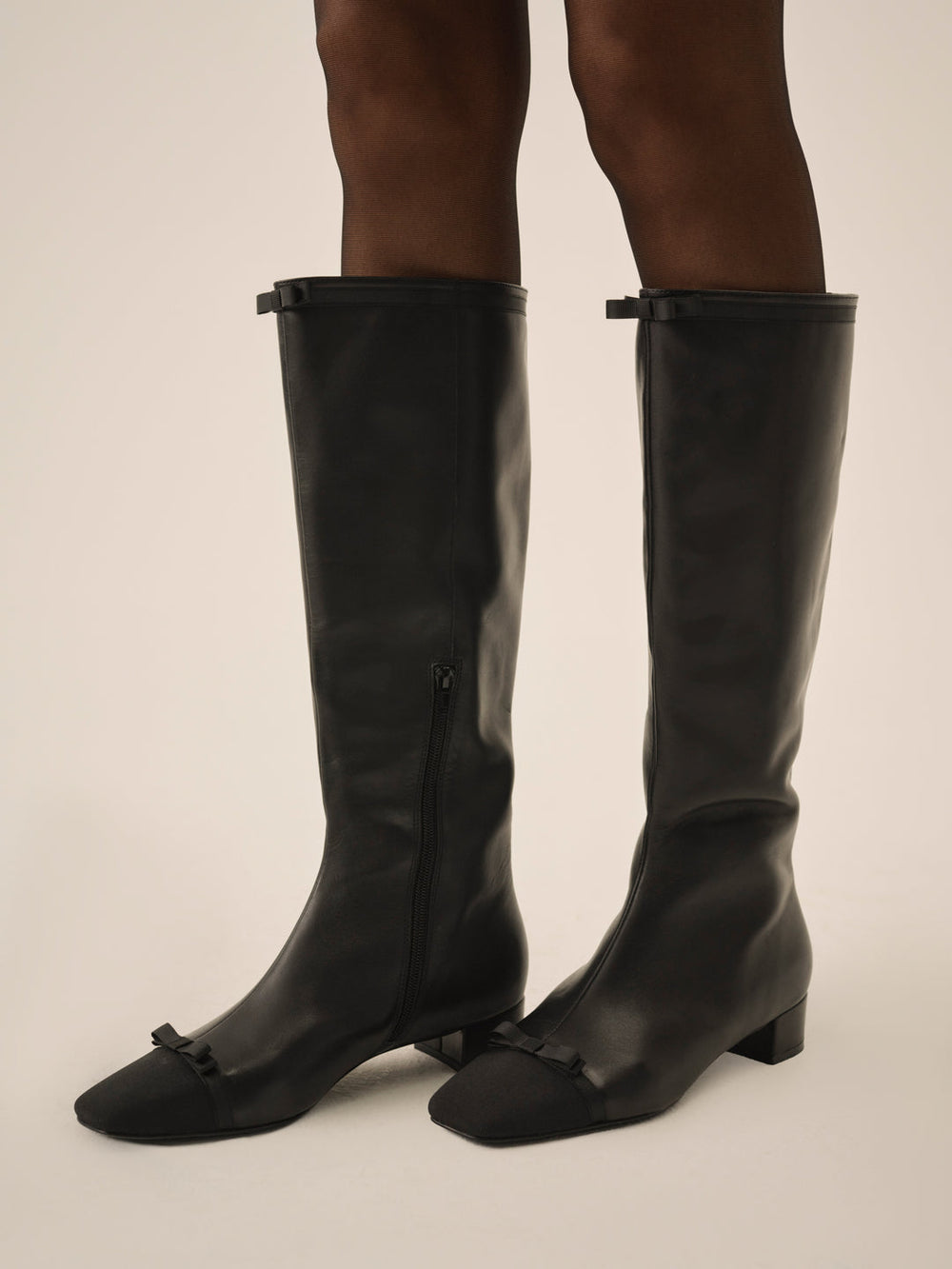 Women Claudine Cap Toe Boot - Black