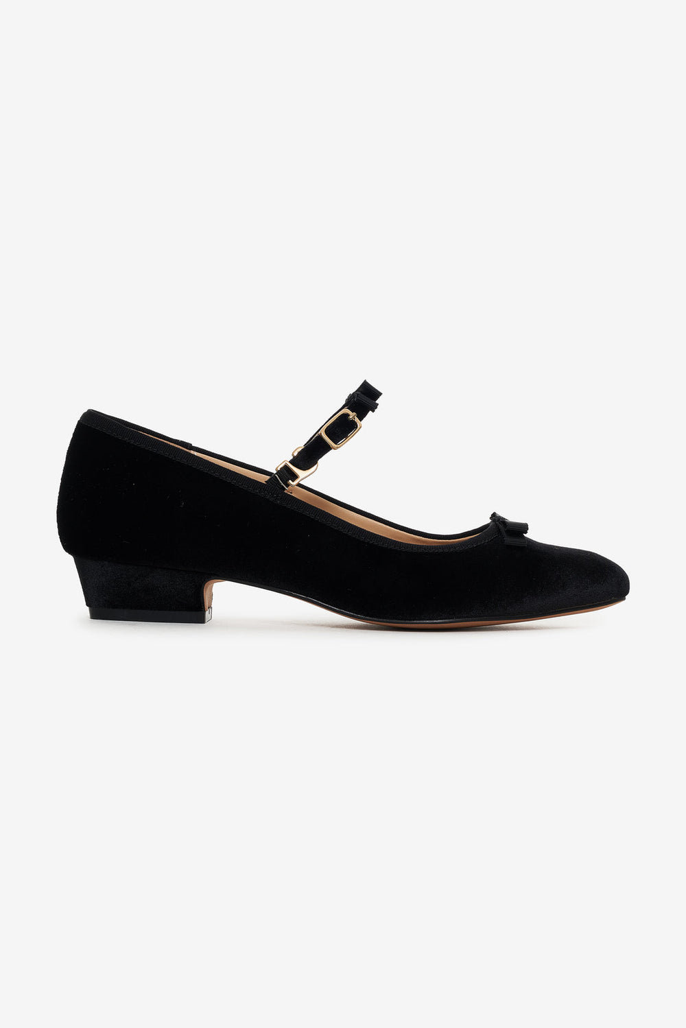Women Lucia Velvet Mary Jane - Black