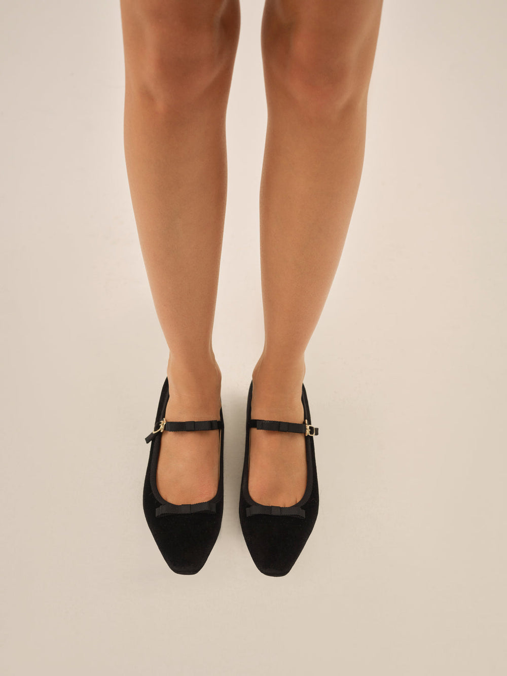 Women Lucia Velvet Mary Jane - Black