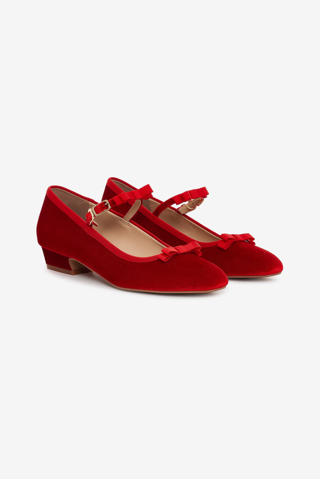 Women Lucia Velvet Mary Jane - Red