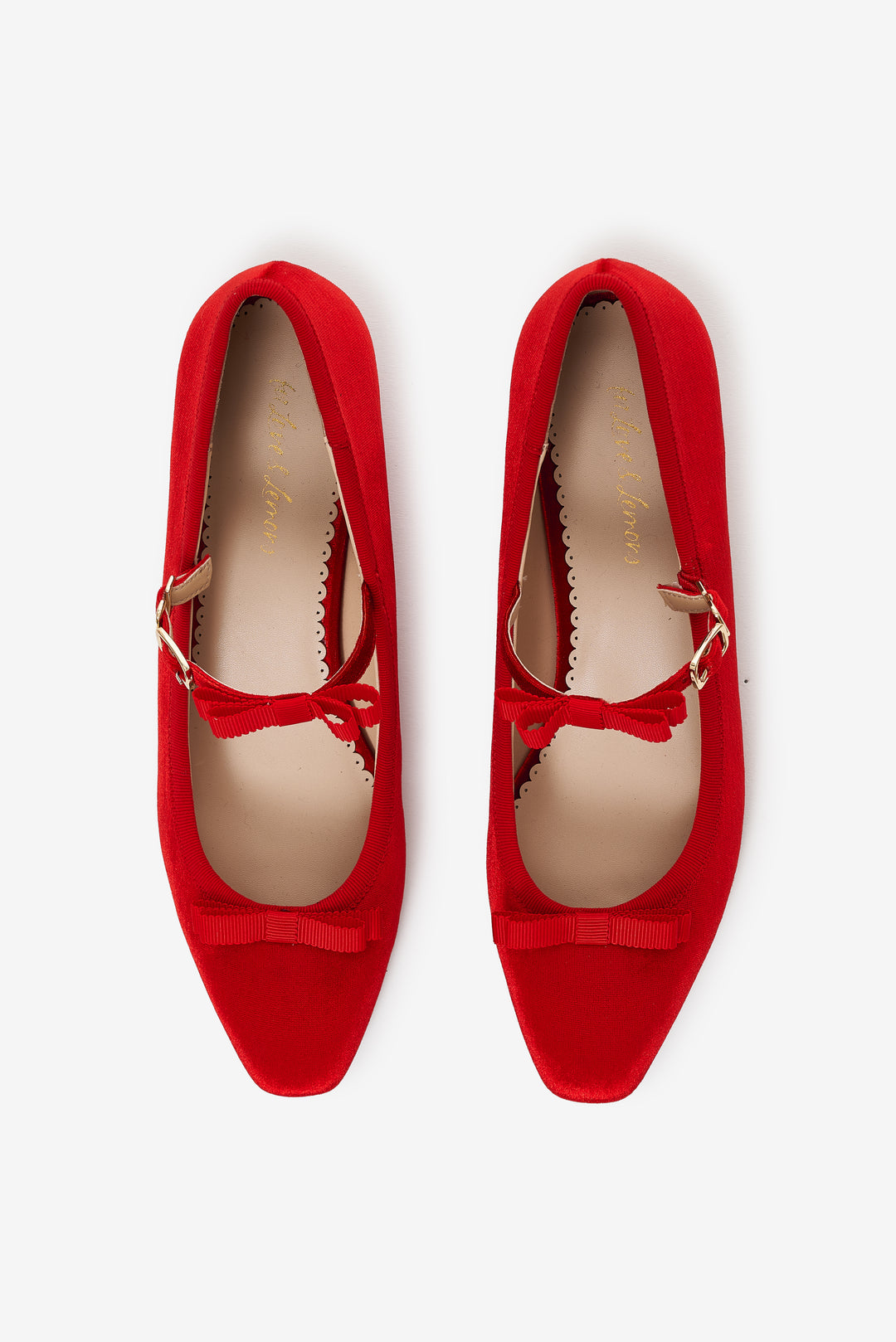 Women Lucia Velvet Mary Jane - Red