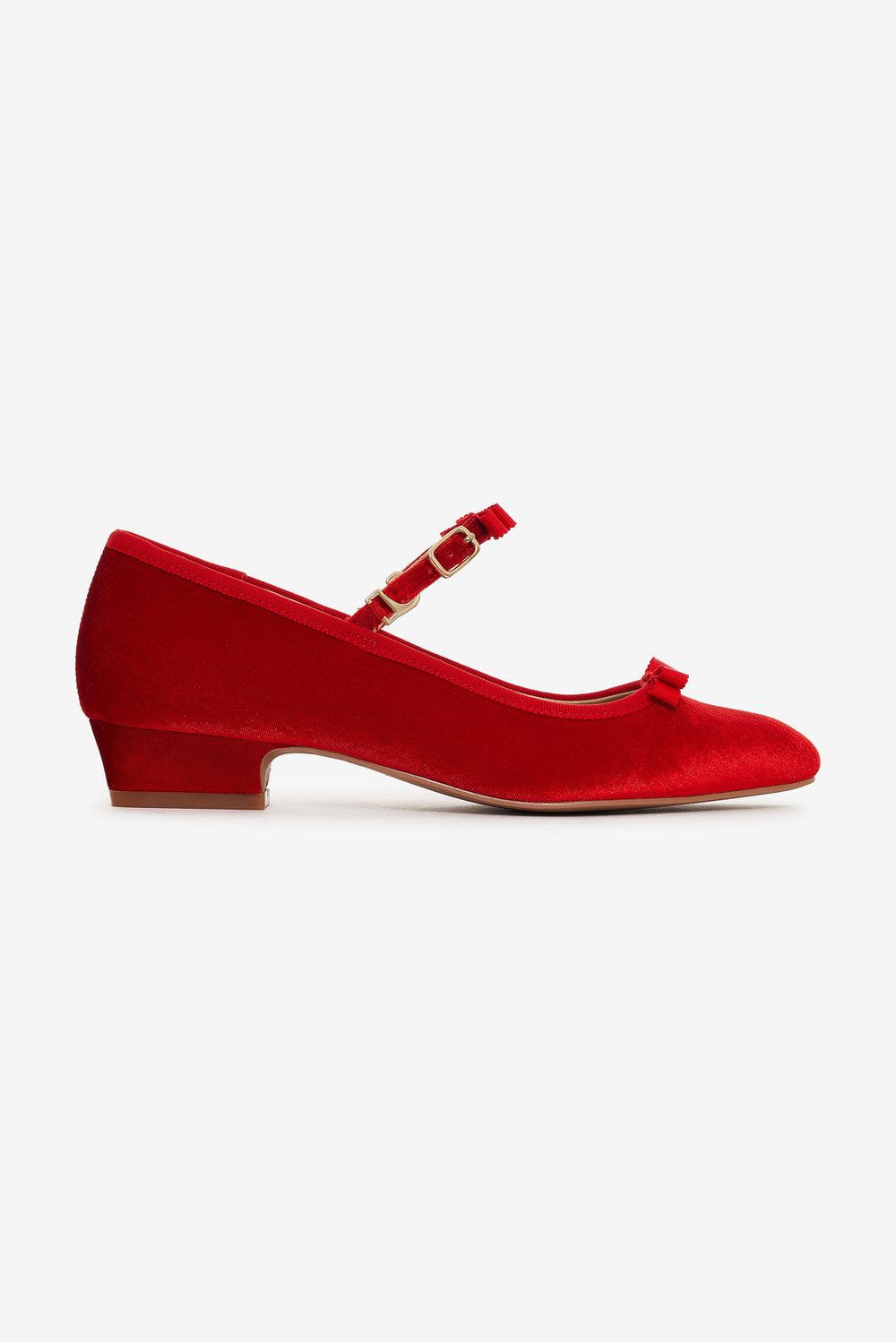 Women Lucia Velvet Mary Jane - Red