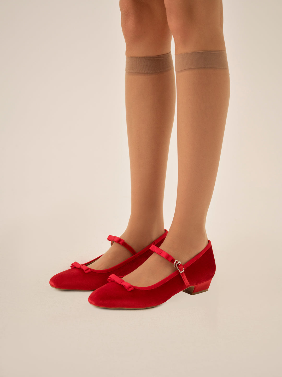 Women Lucia Velvet Mary Jane - Red