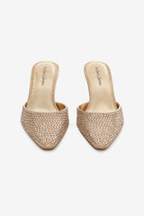 Women Cleo Mule Heel - Gold
