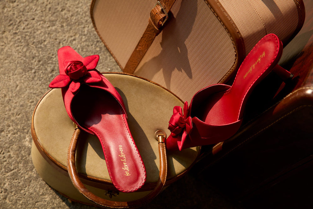 Women Claudine Mule Heel - Red