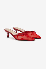 Women Sylvie Mule Heel - Red