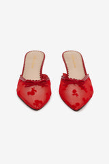 Women Sylvie Mule Heel - Red