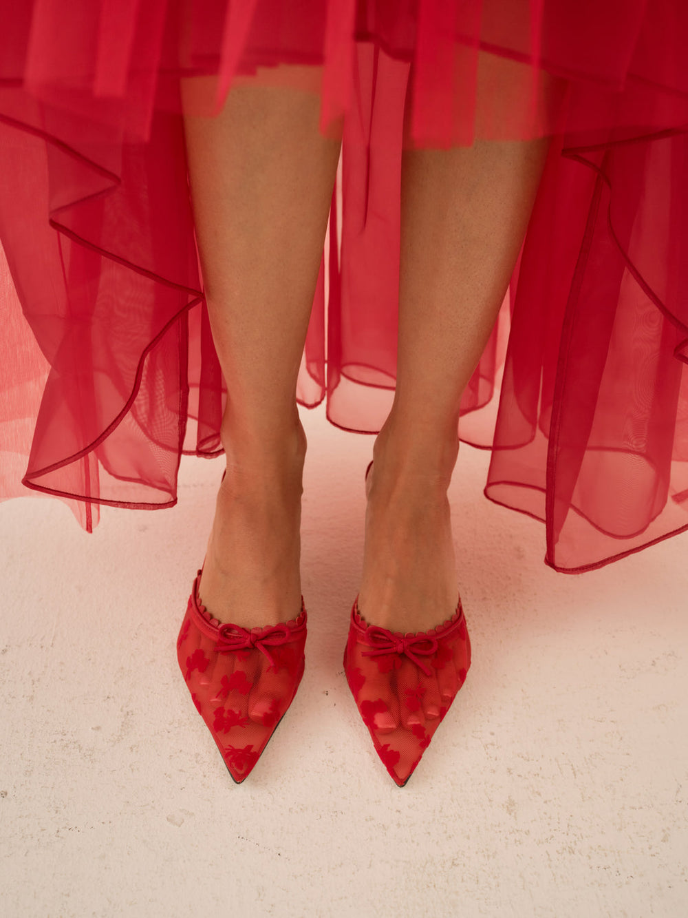 Women Sylvie Mule Heel - Red