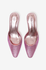 Women Cleo Mule Heel - Baby Pink