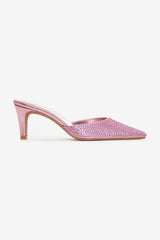 Women Cleo Mule Heel - Baby Pink