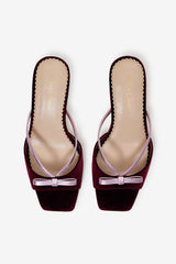 Women Grace Mule Heel - Burgundy