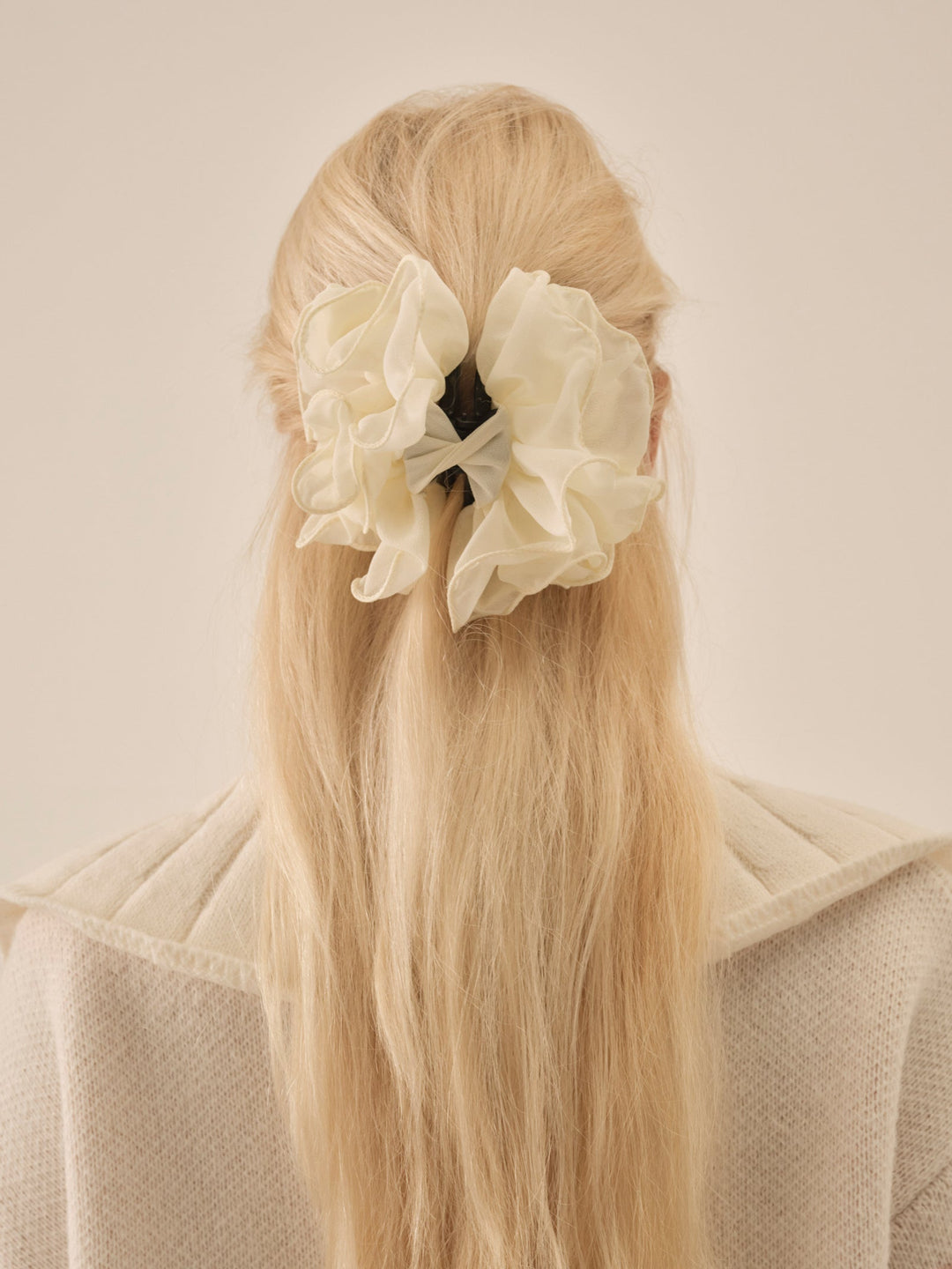 Women Rosette Hair Clip - Cream
