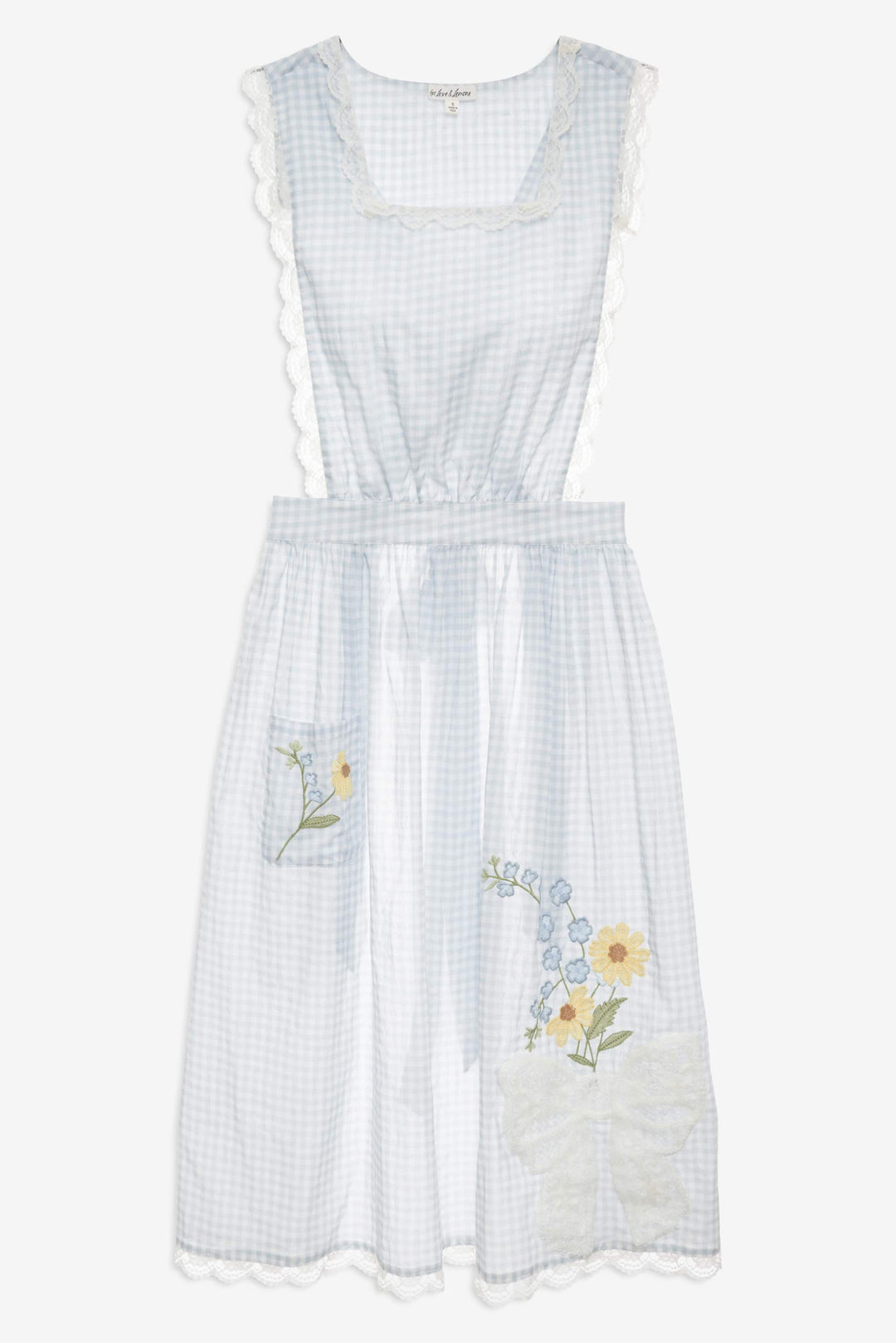 Women Bluebell Gingham Apron - Blue
