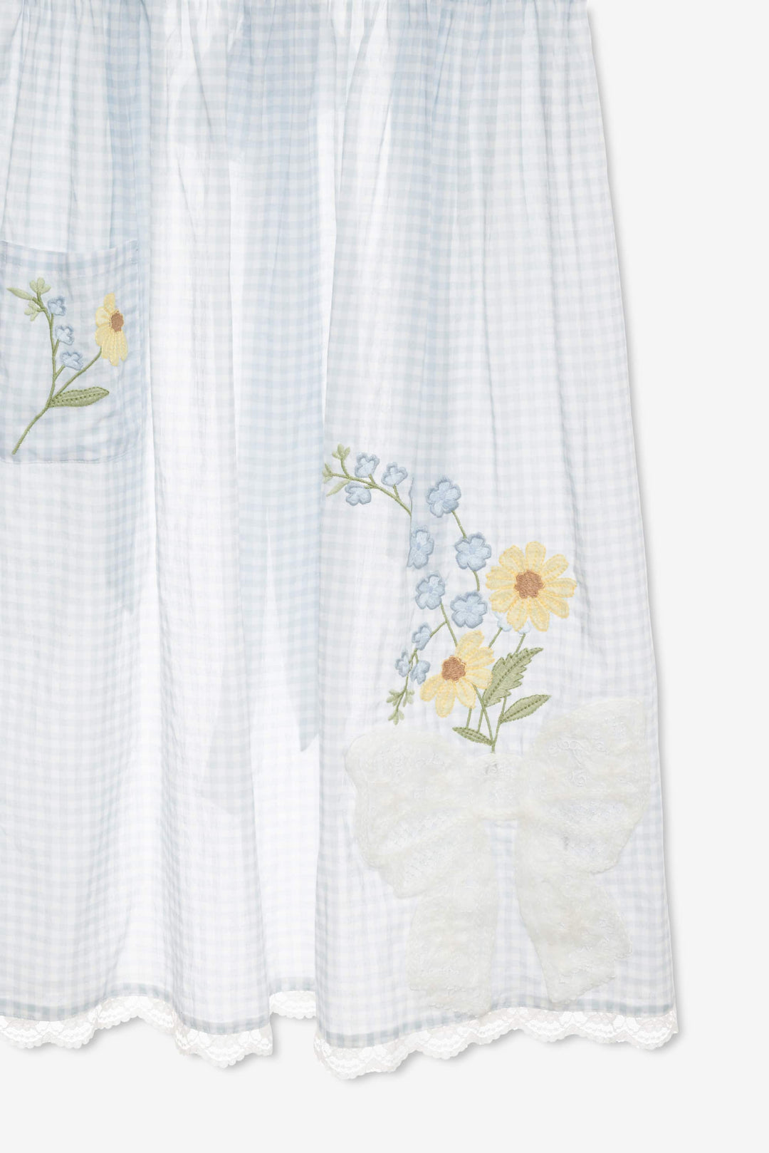Women Bluebell Gingham Apron - Blue