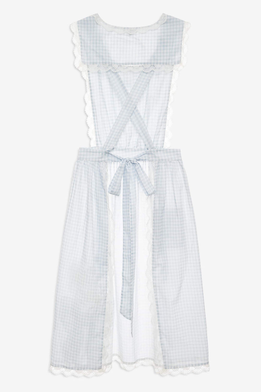 Women Bluebell Gingham Apron - Blue