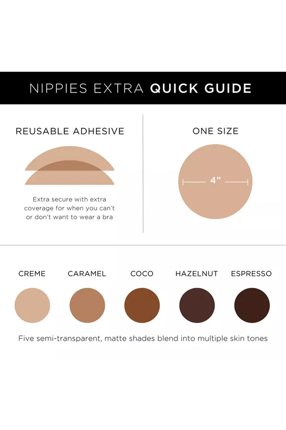 Women Nippies Skin Adhesive Covers - Caramel