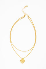 Women Lottie Layered Heart Locket - Gold