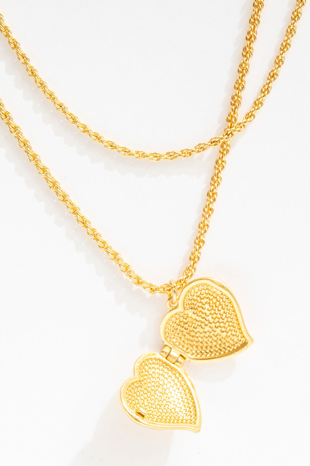 Women Lottie Layered Heart Locket - Gold