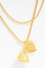 Women Lottie Layered Heart Locket - Gold