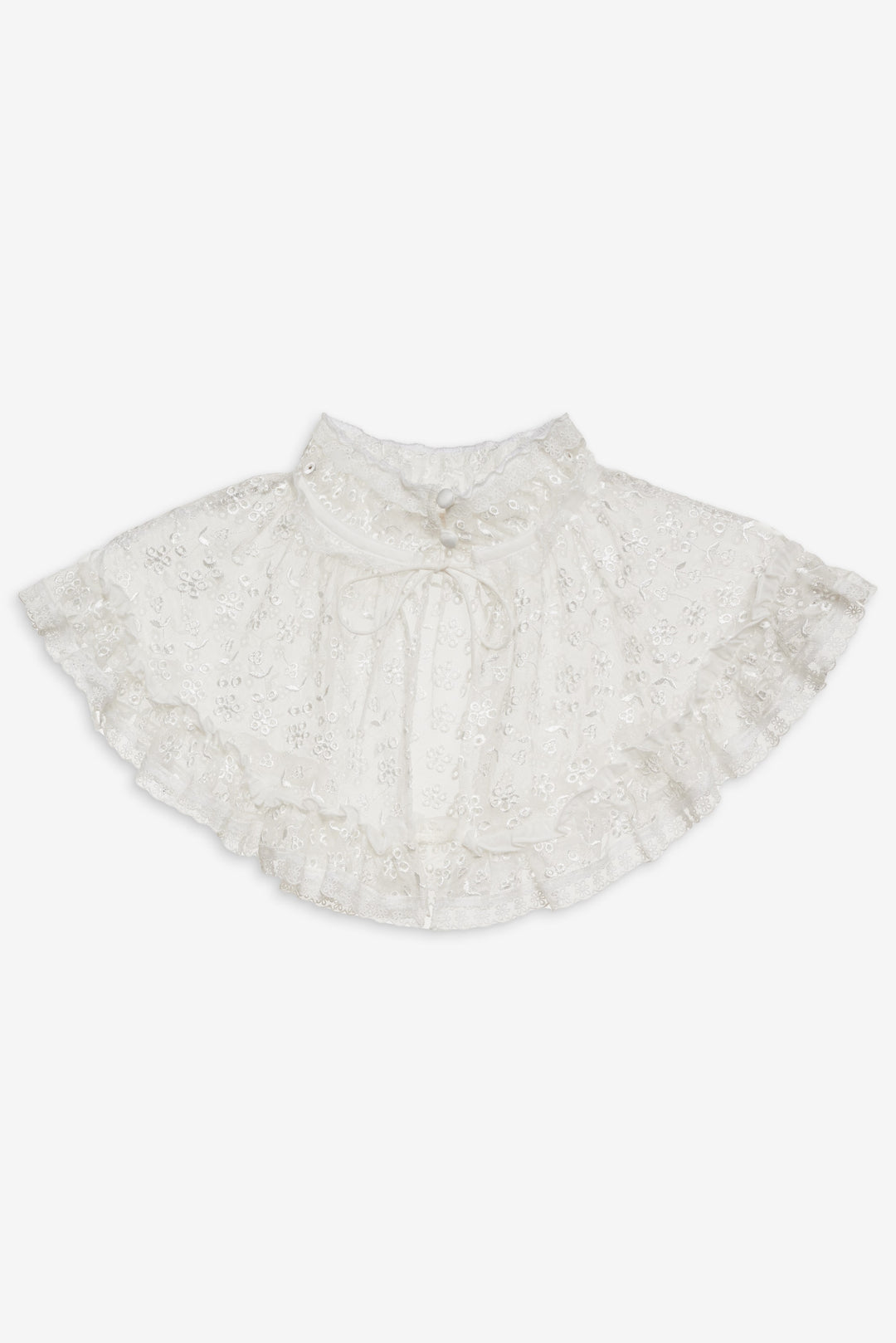 Women Layer Cake Chiffon Collar - White