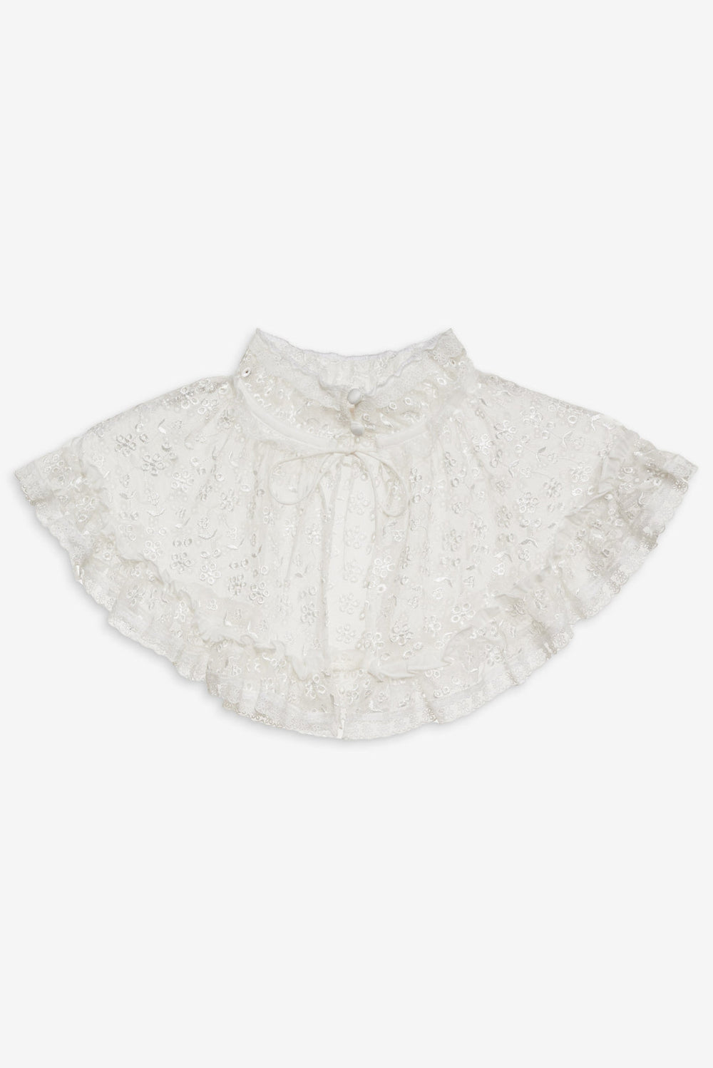 Women Layer Cake Chiffon Collar - White