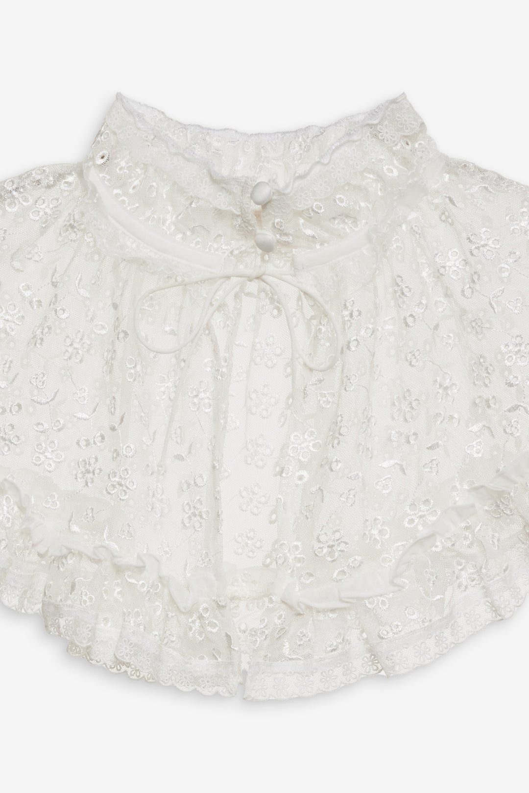 Women Layer Cake Chiffon Collar - White