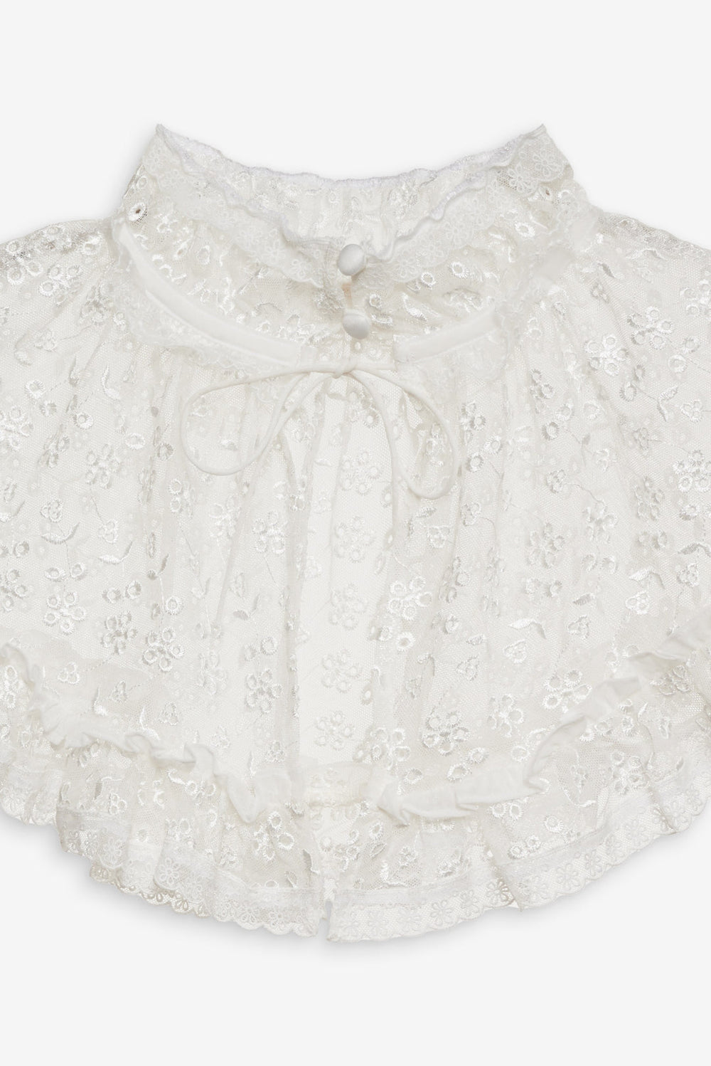 Women Layer Cake Chiffon Collar - White