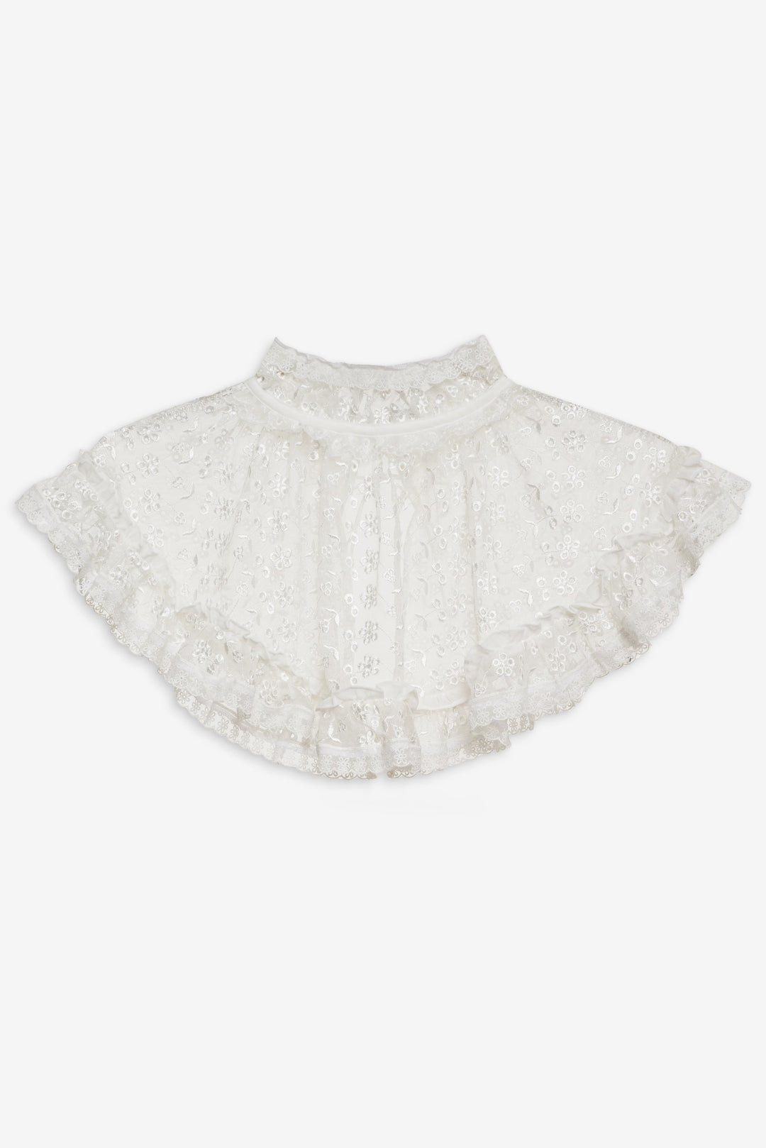 Women Layer Cake Chiffon Collar - White