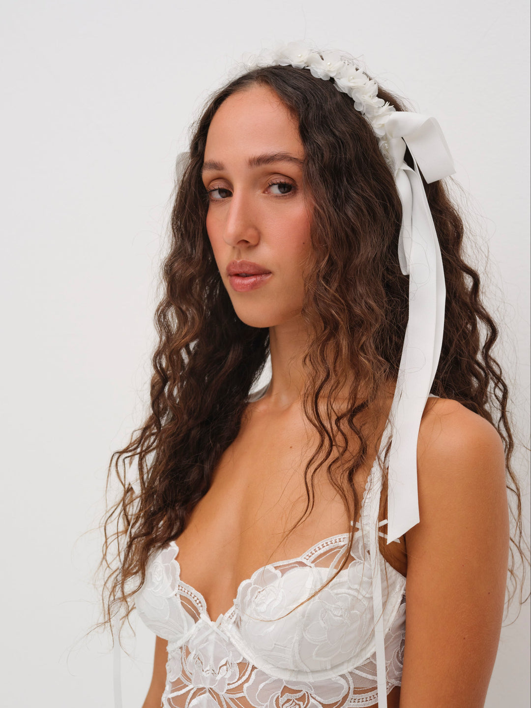 Women Addison Flower Crown - White