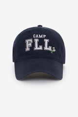 Women Camp Embroidered Baseball Cap - Navy