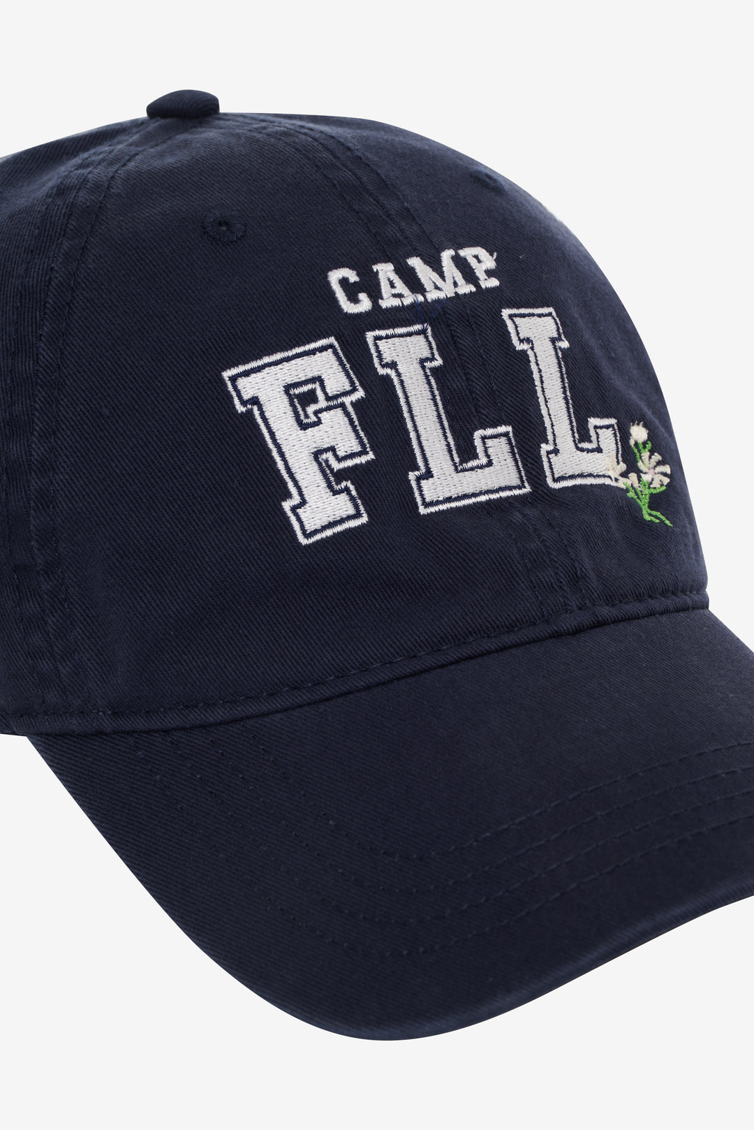 Women Camp Embroidered Baseball Cap - Navy