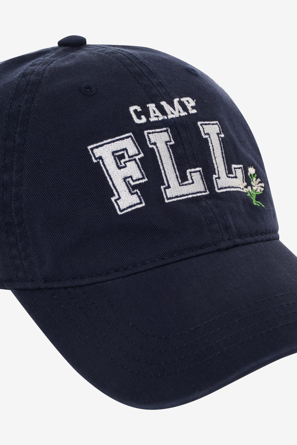 Women Camp Embroidered Baseball Cap - Navy