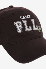 Women Camp Embroidered Baseball Cap - Brown