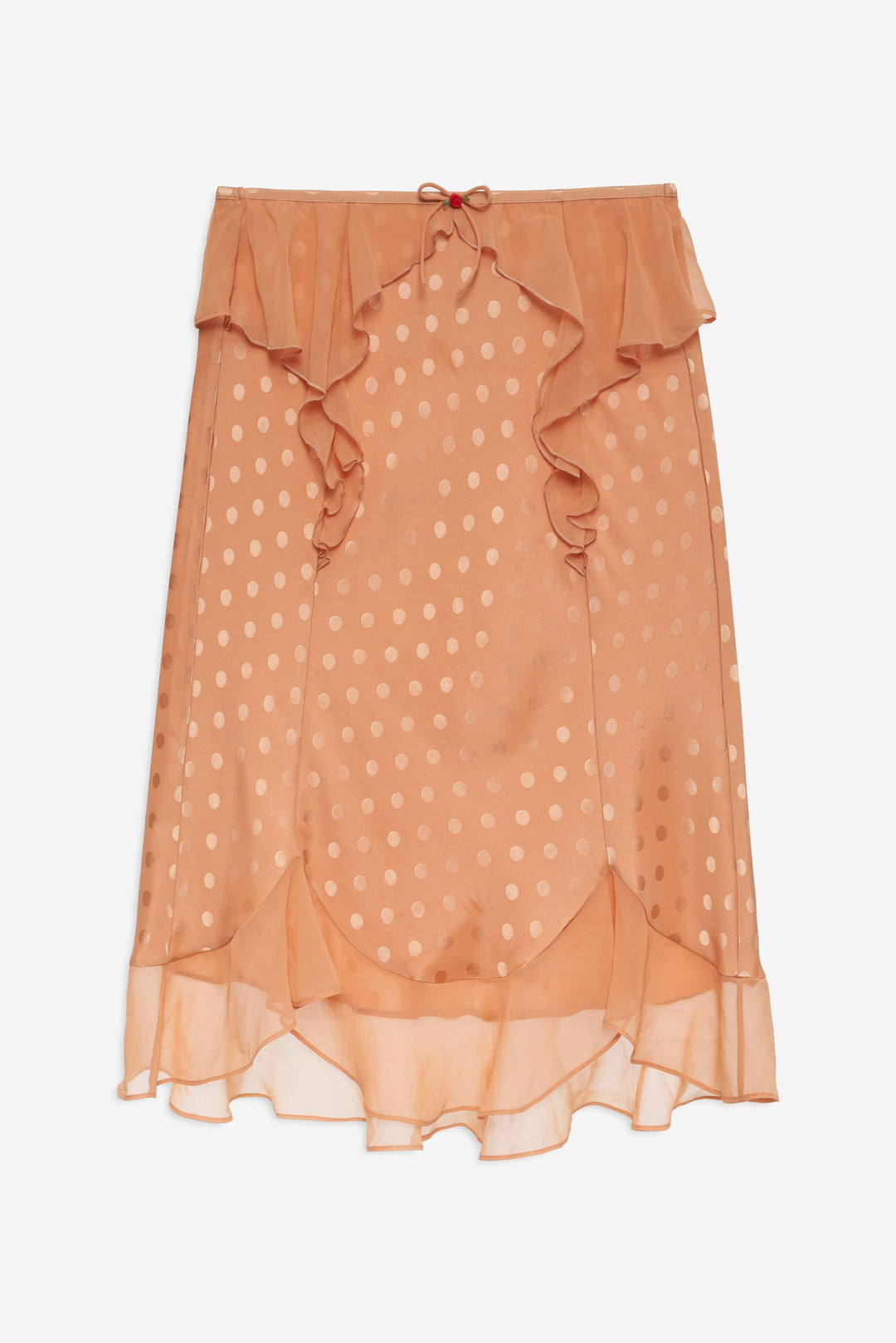 Women Glimmer Rosebud Midi Skirt - Rose Gold