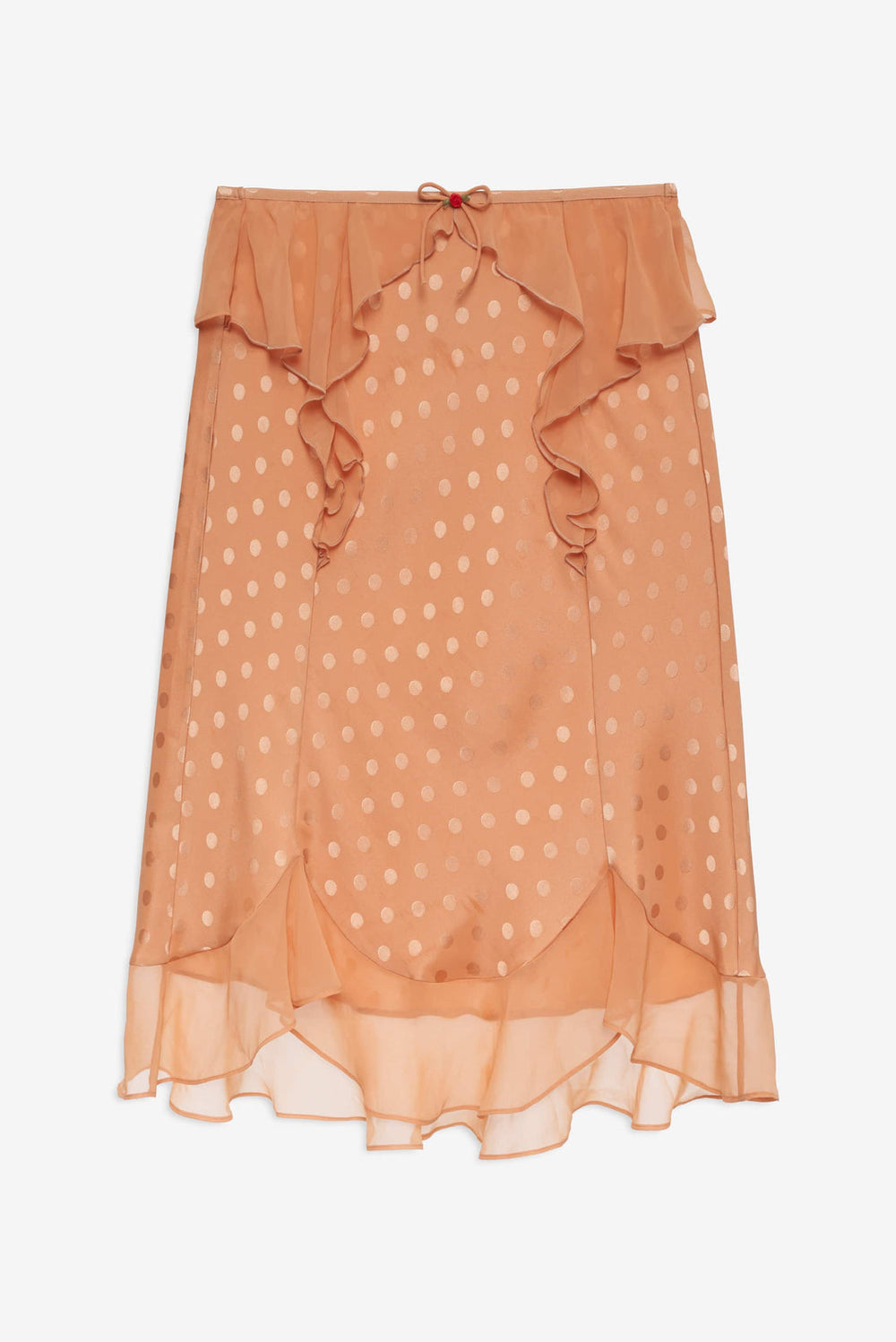 Women Glimmer Rosebud Midi Skirt - Rose Gold