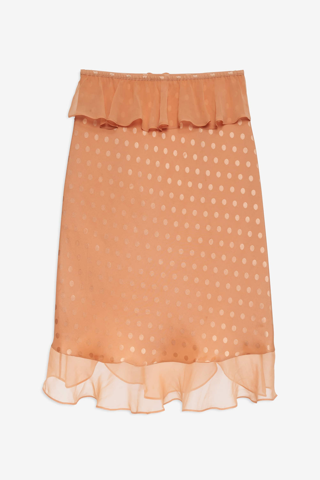 Women Glimmer Rosebud Midi Skirt - Rose Gold