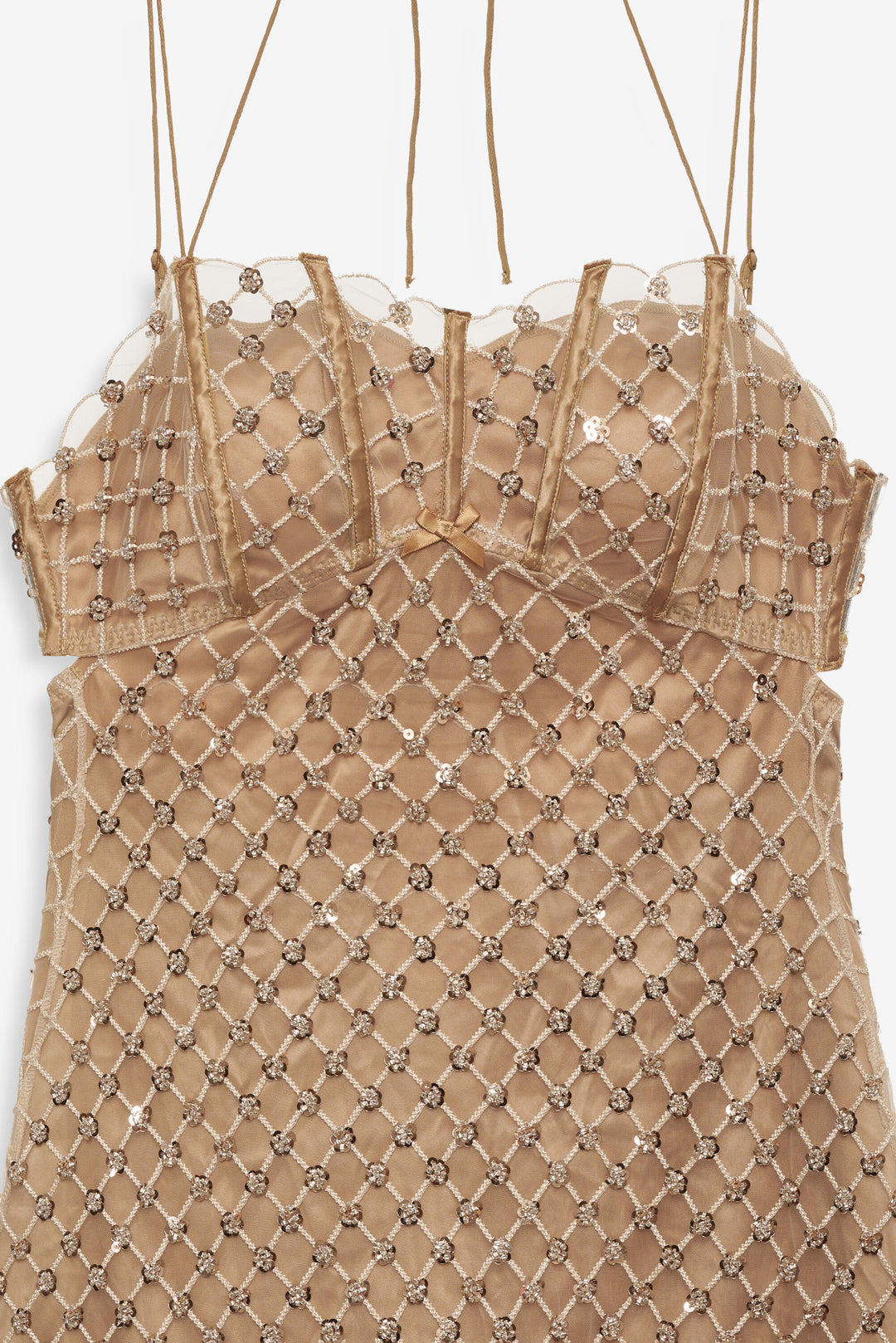 Women Dazzle Me Slip Dress - Gold