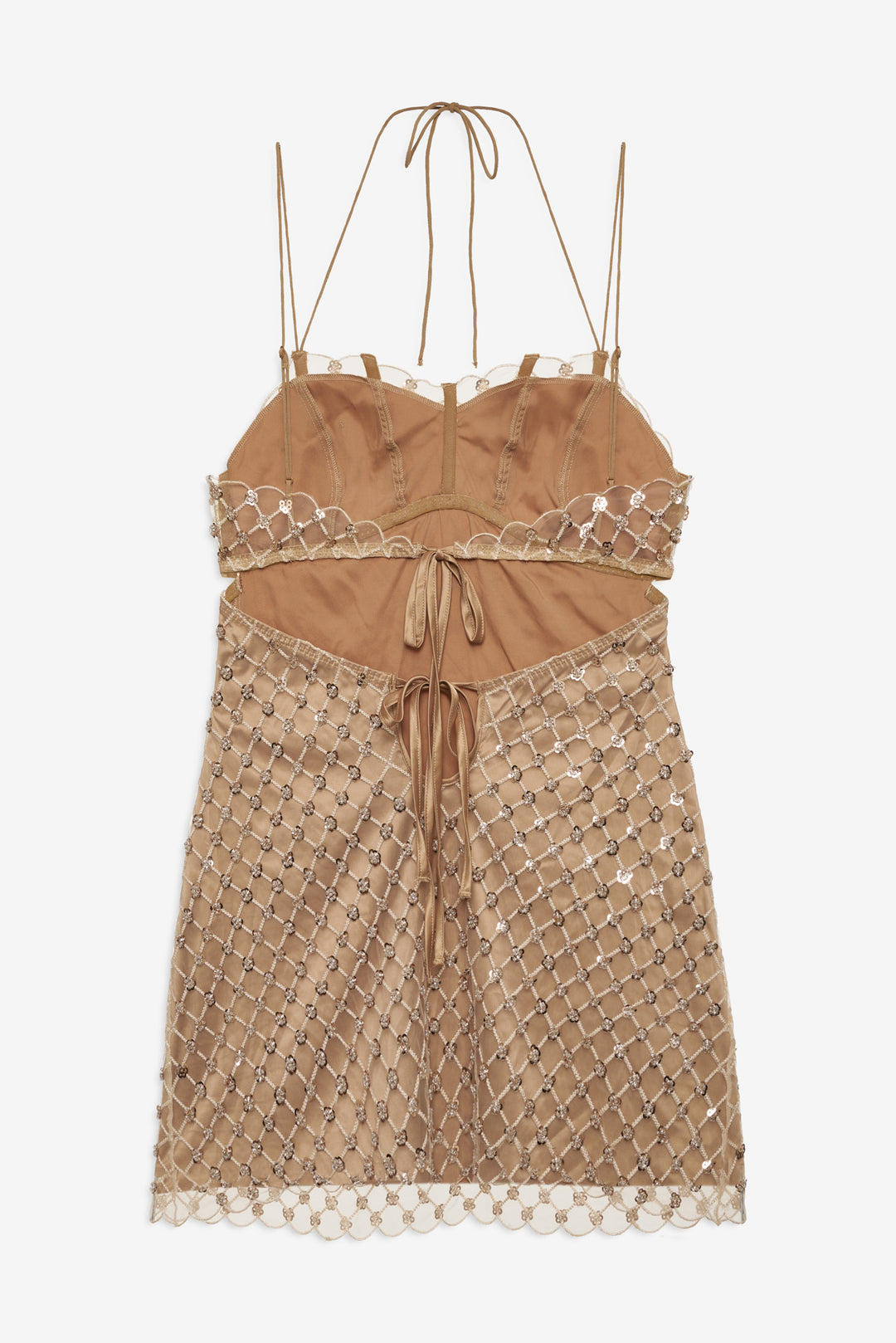 Women Dazzle Me Slip Dress - Gold