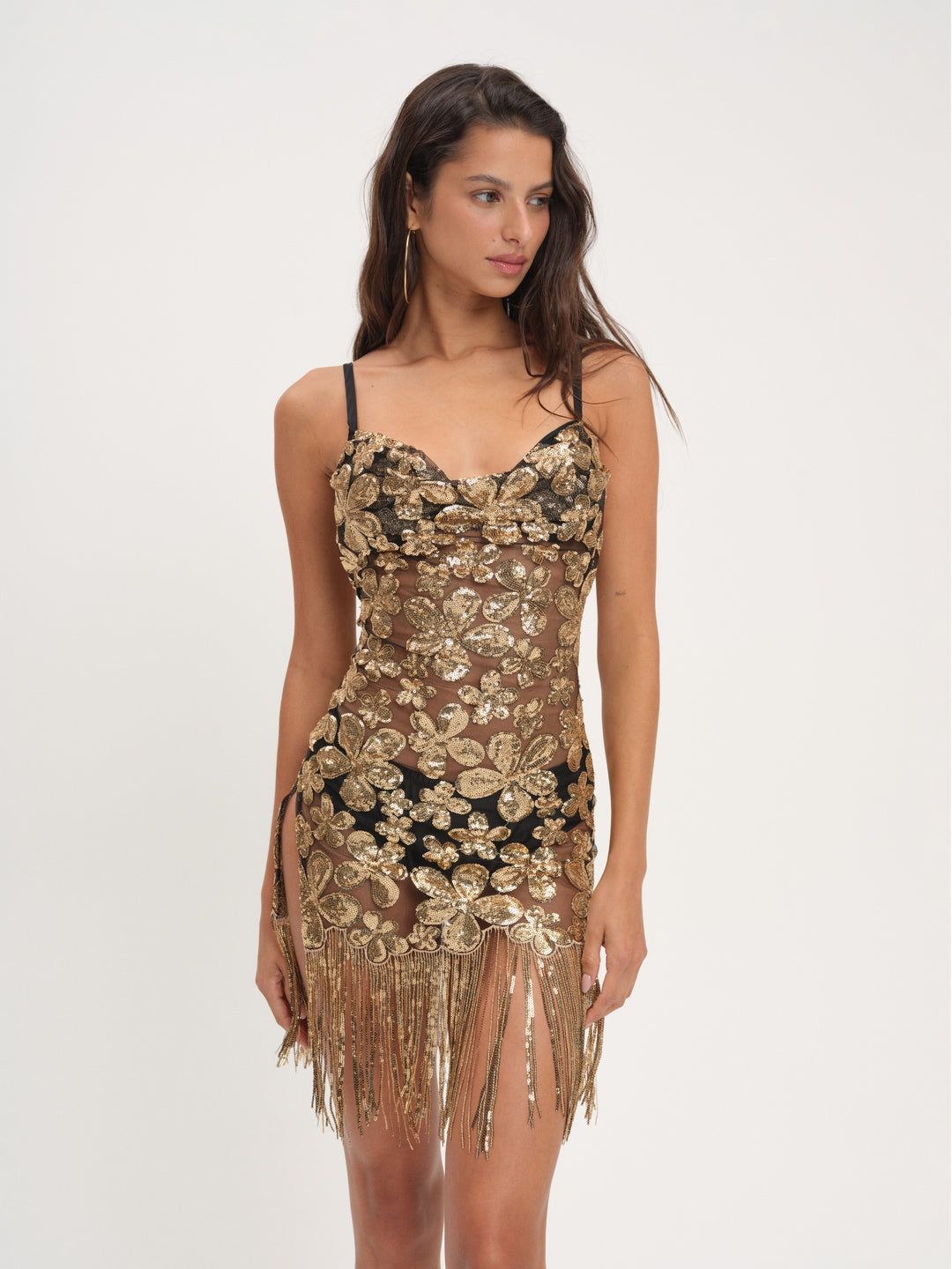 Women Colette Mini Dress - Gold