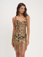 Women Colette Mini Dress - Gold