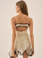 Women Crystal Elea Mini Dress - Silver