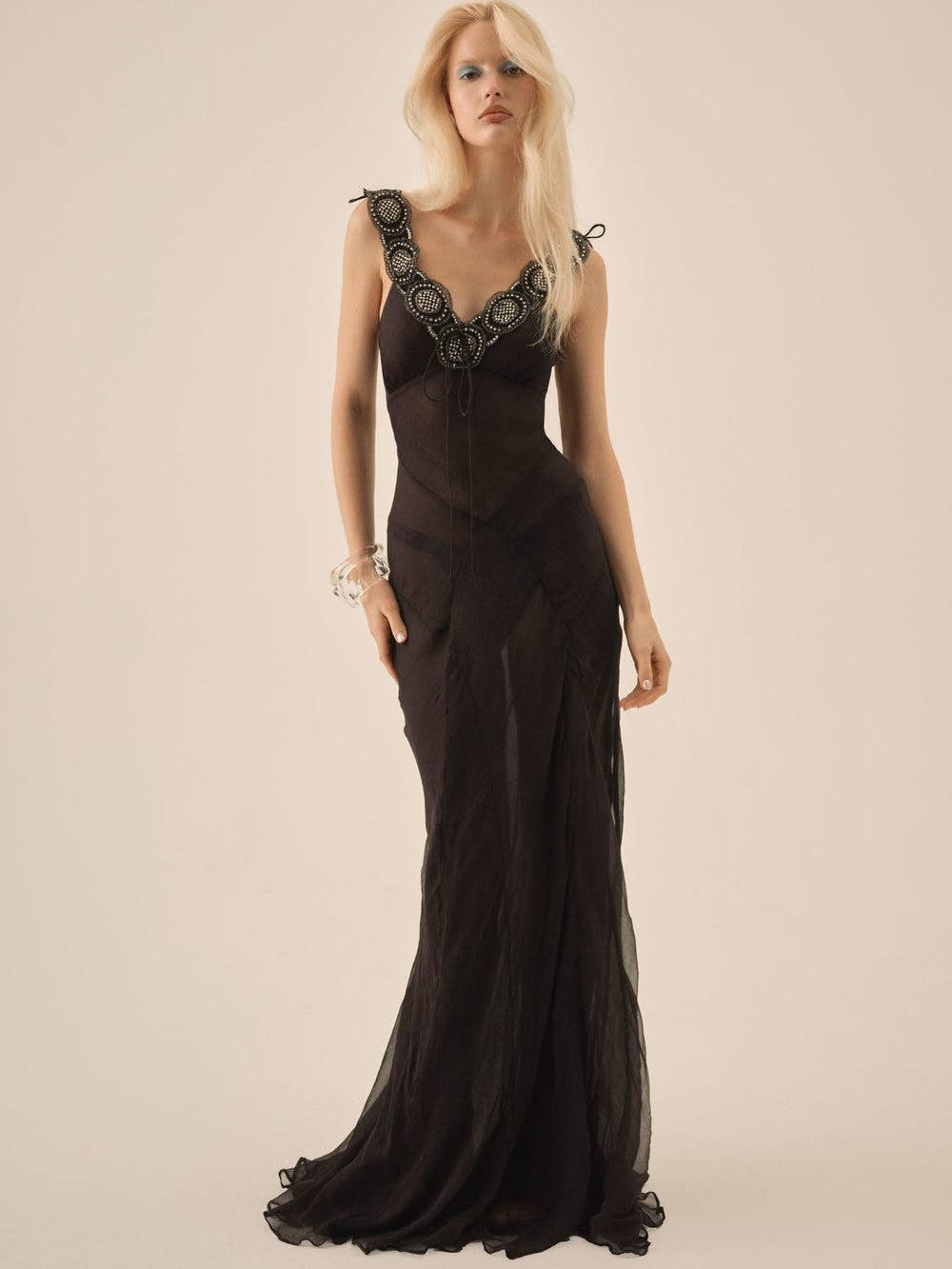 Women Willa Silk Gown - Black