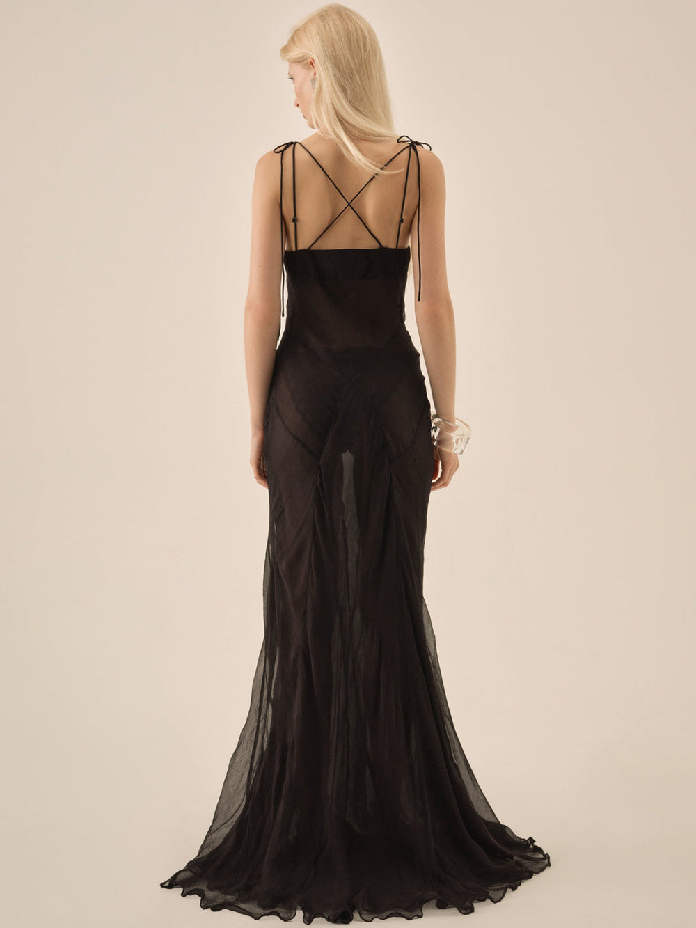 Women Willa Silk Gown - Black
